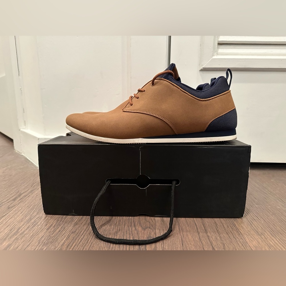Aldo Preilia Premium Brown/Navy Dress Shoes — Size 11 (Worn once, original box)